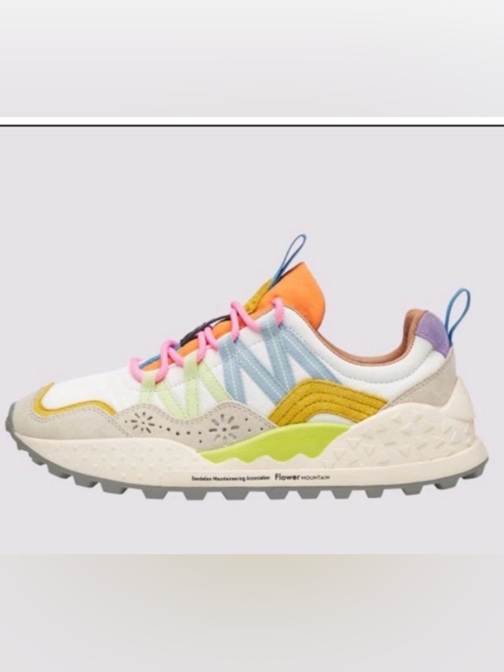NWT Flower Mountain Washi Sneakers in Beige/White/Multi - Picture 3 of 16